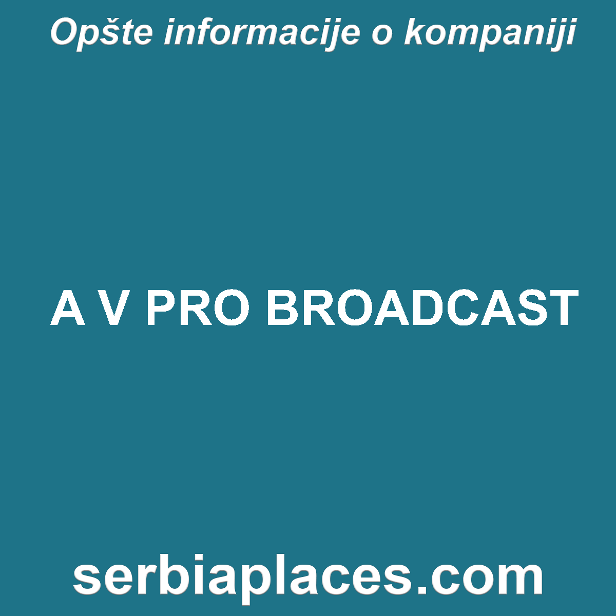 A V PRO BROADCAST