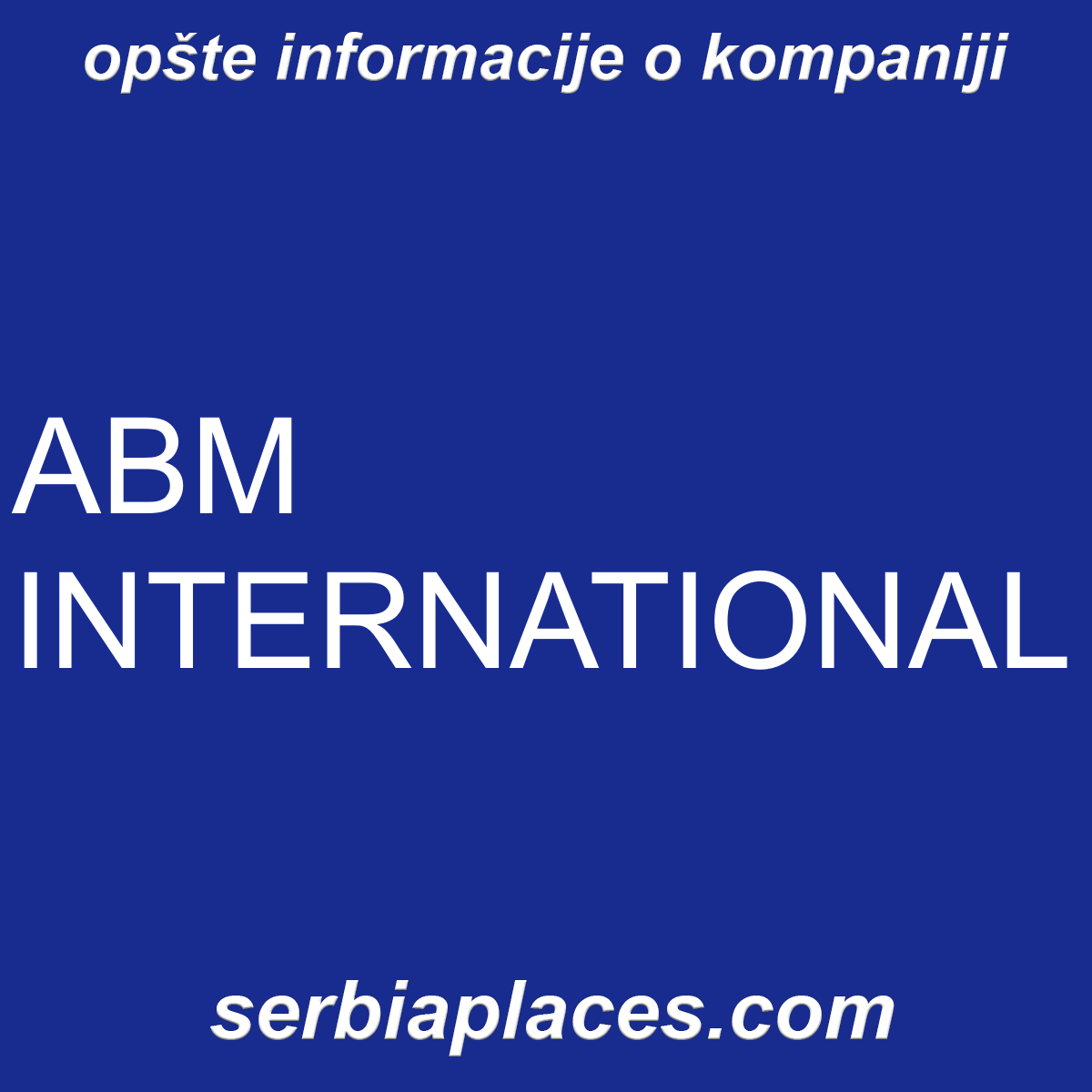 ABM INTERNATIONAL