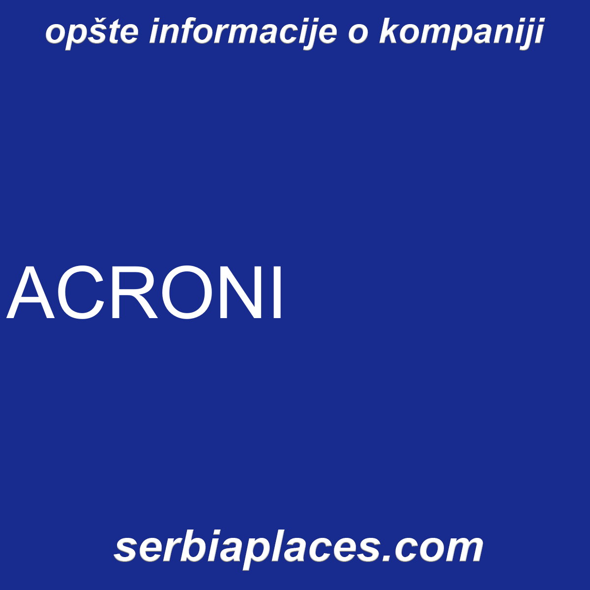 ACRONI