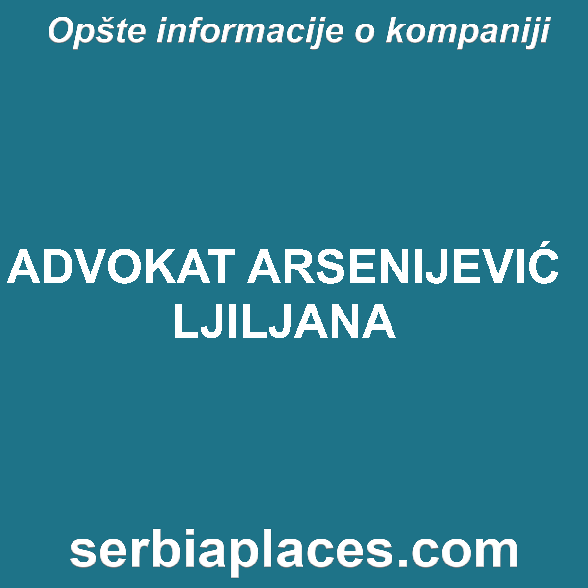 ADVOKAT ARSENIJEVIĆ LJILJANA