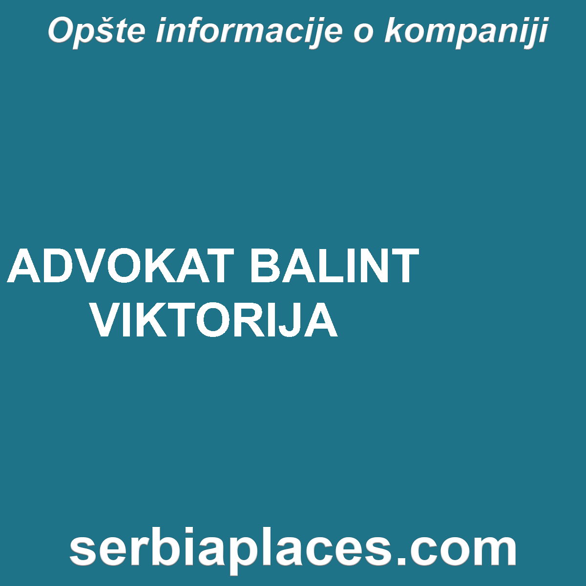 ADVOKAT BALINT VIKTORIJA