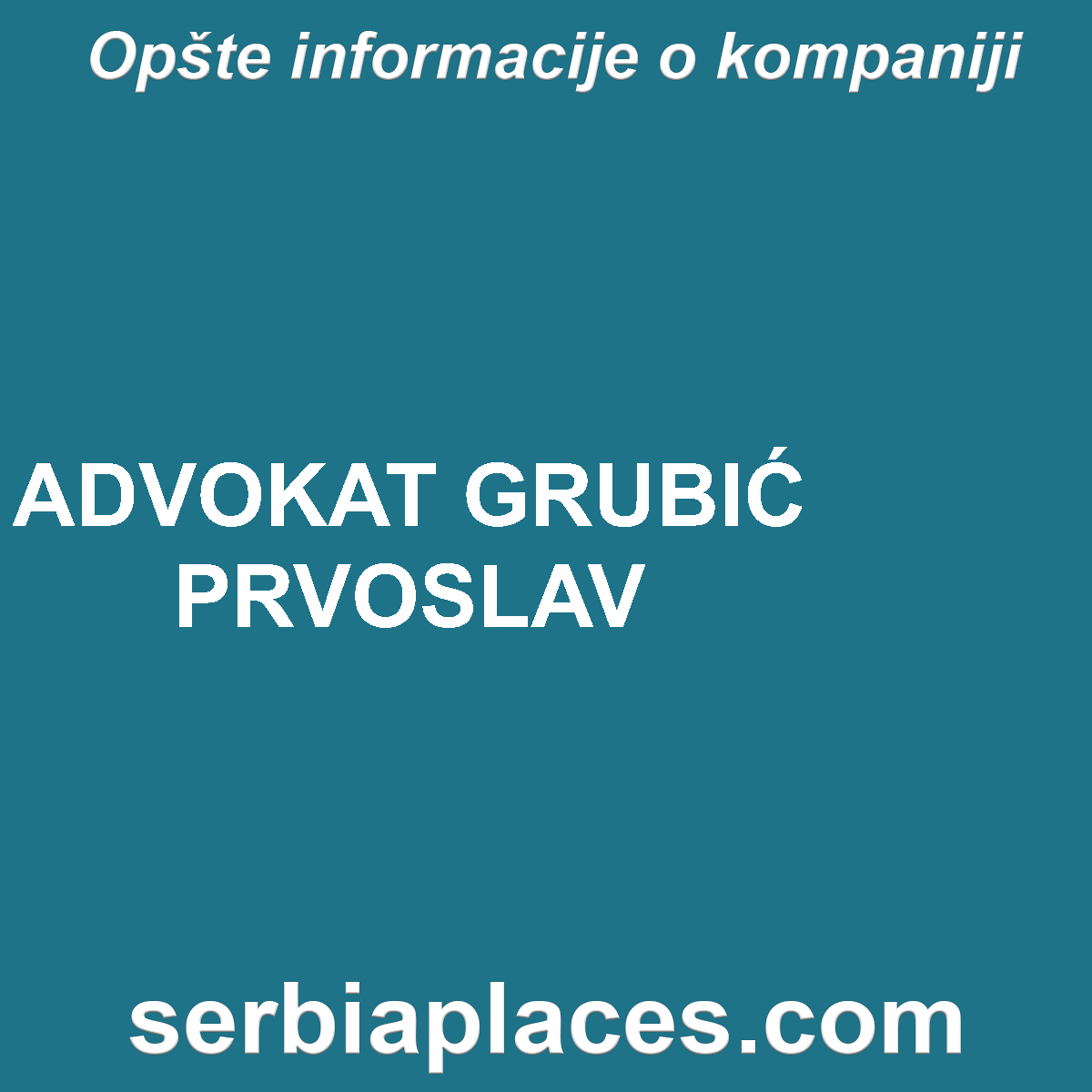 ADVOKAT GRUBIĆ PRVOSLAV