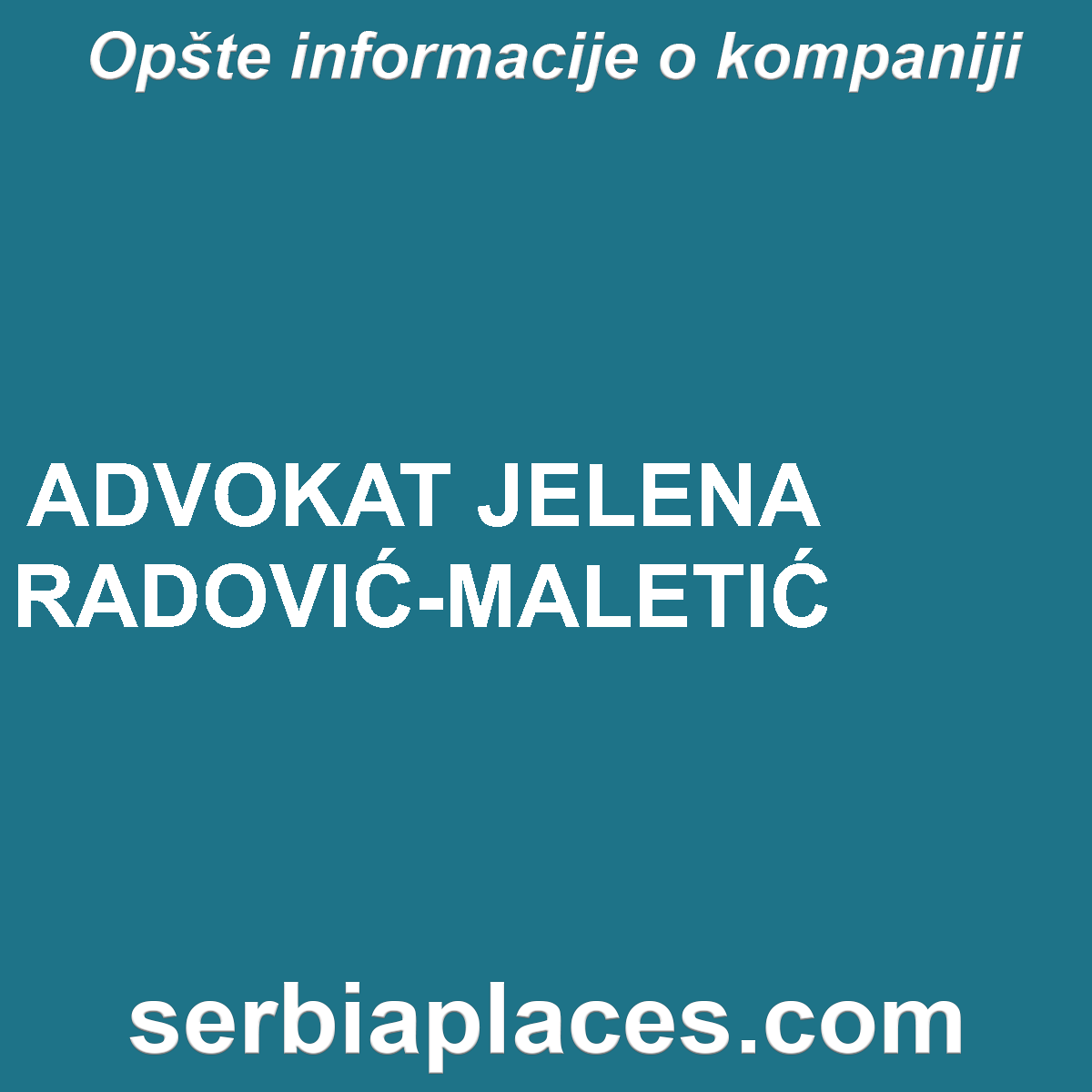 ADVOKAT JELENA RADOVIĆ-MALETIĆ