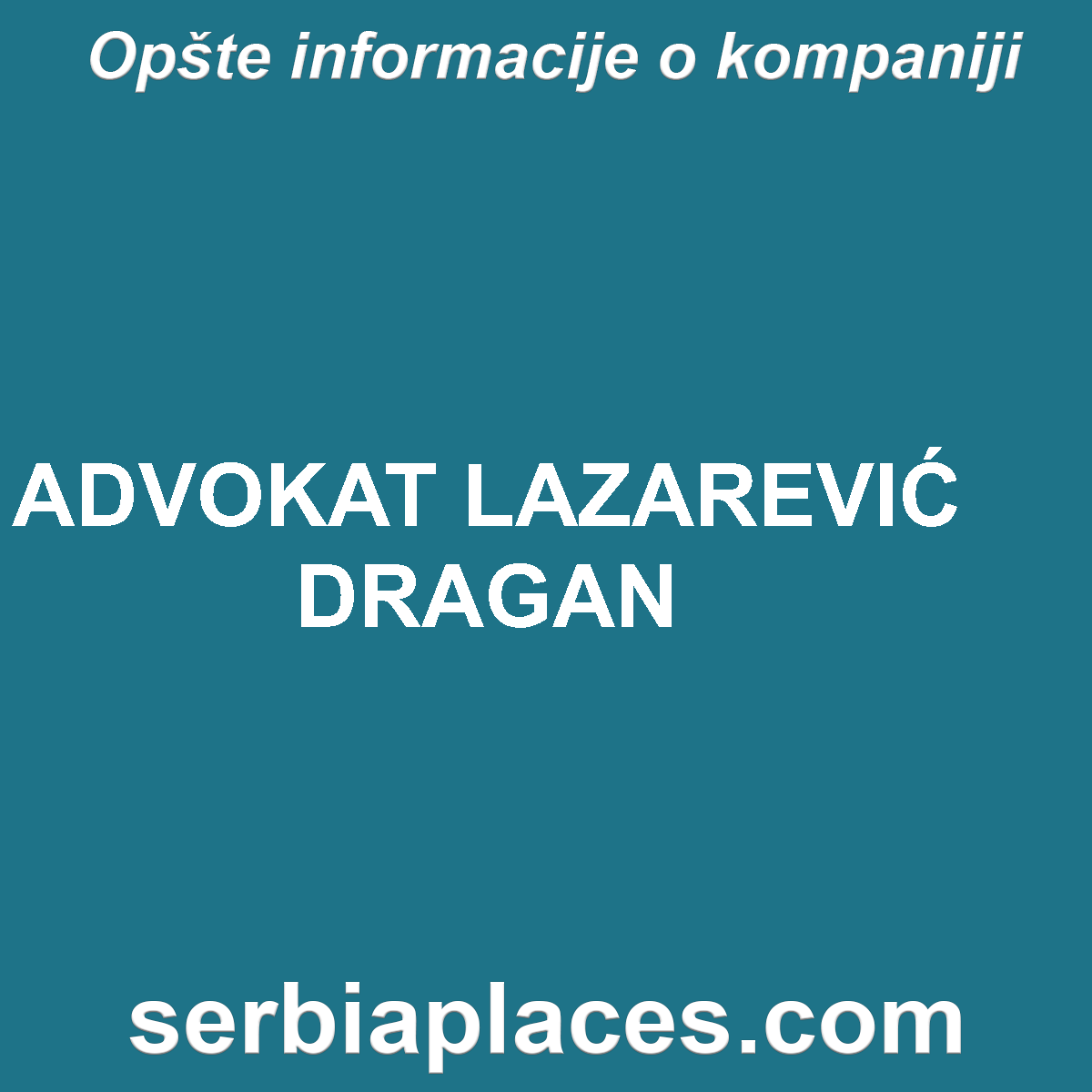 ADVOKAT LAZAREVIĆ DRAGAN