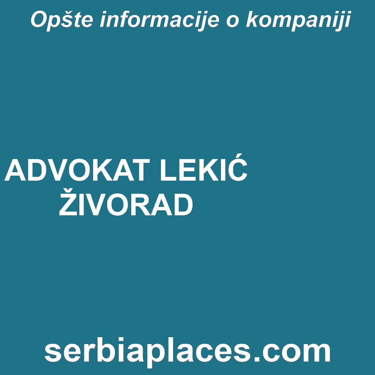 ADVOKAT LEKIĆ ŽIVORAD