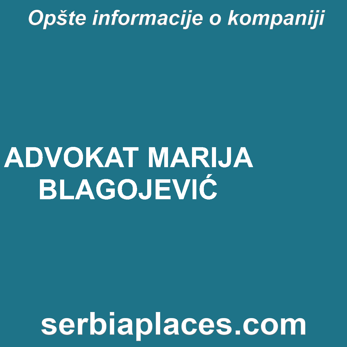 ADVOKAT MARIJA BLAGOJEVIĆ