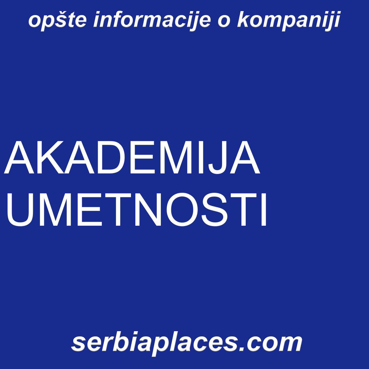AKADEMIJA UMETNOSTI