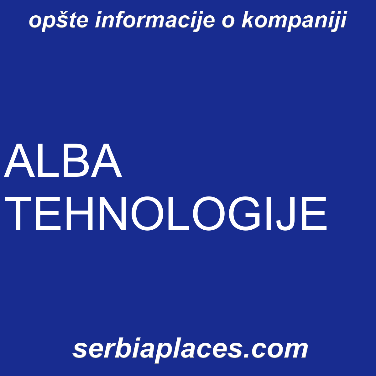 ALBA TEHNOLOGIJE