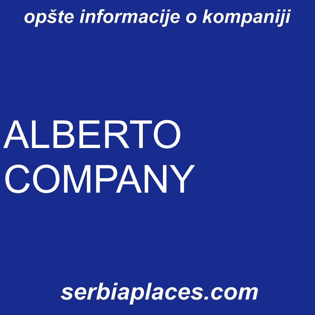 ALBERTO COMPANY