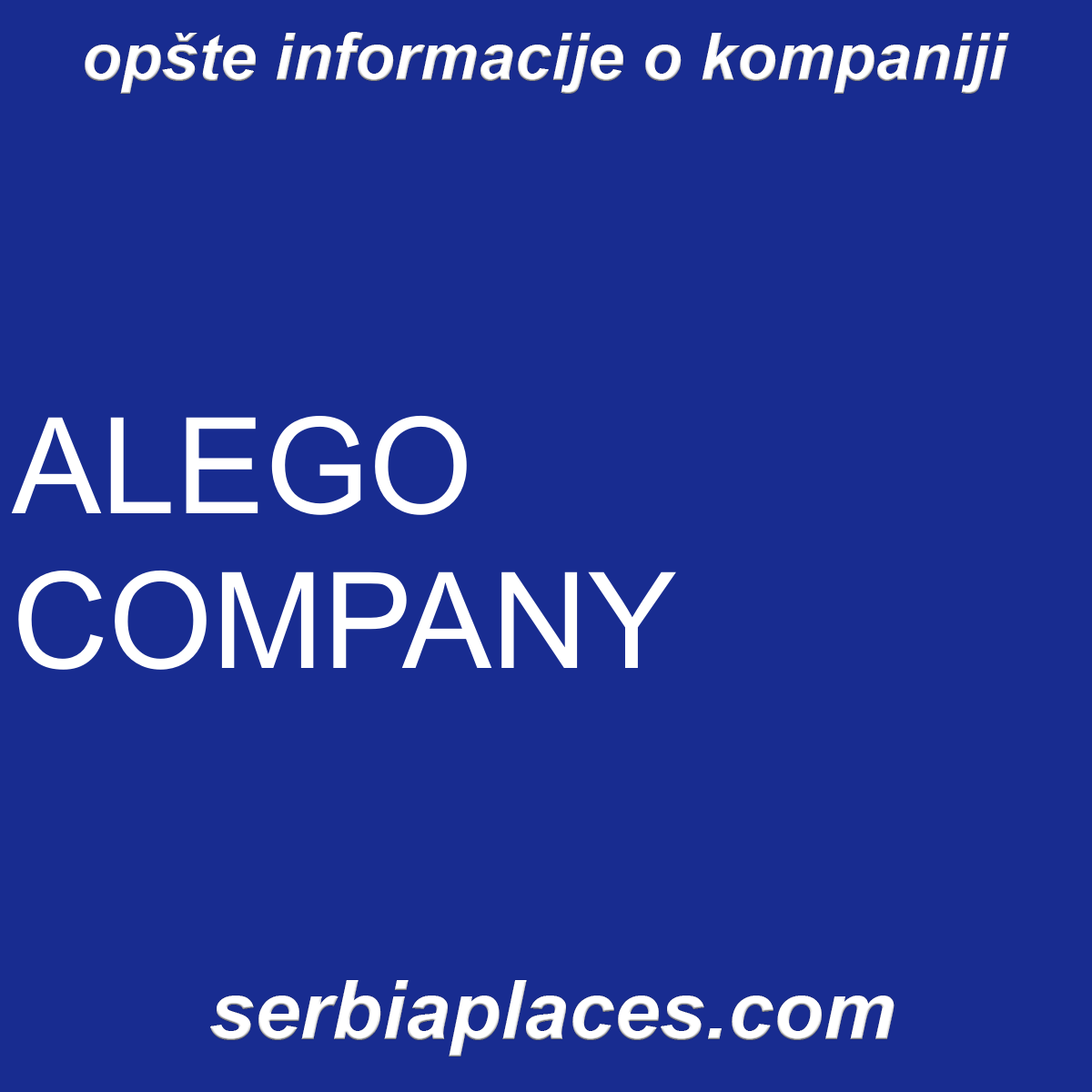 ALEGO COMPANY