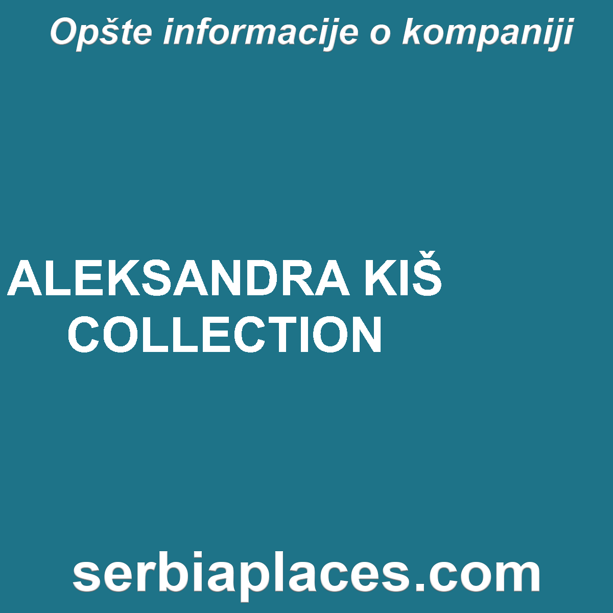 ALEKSANDRA KIŠ COLLECTION