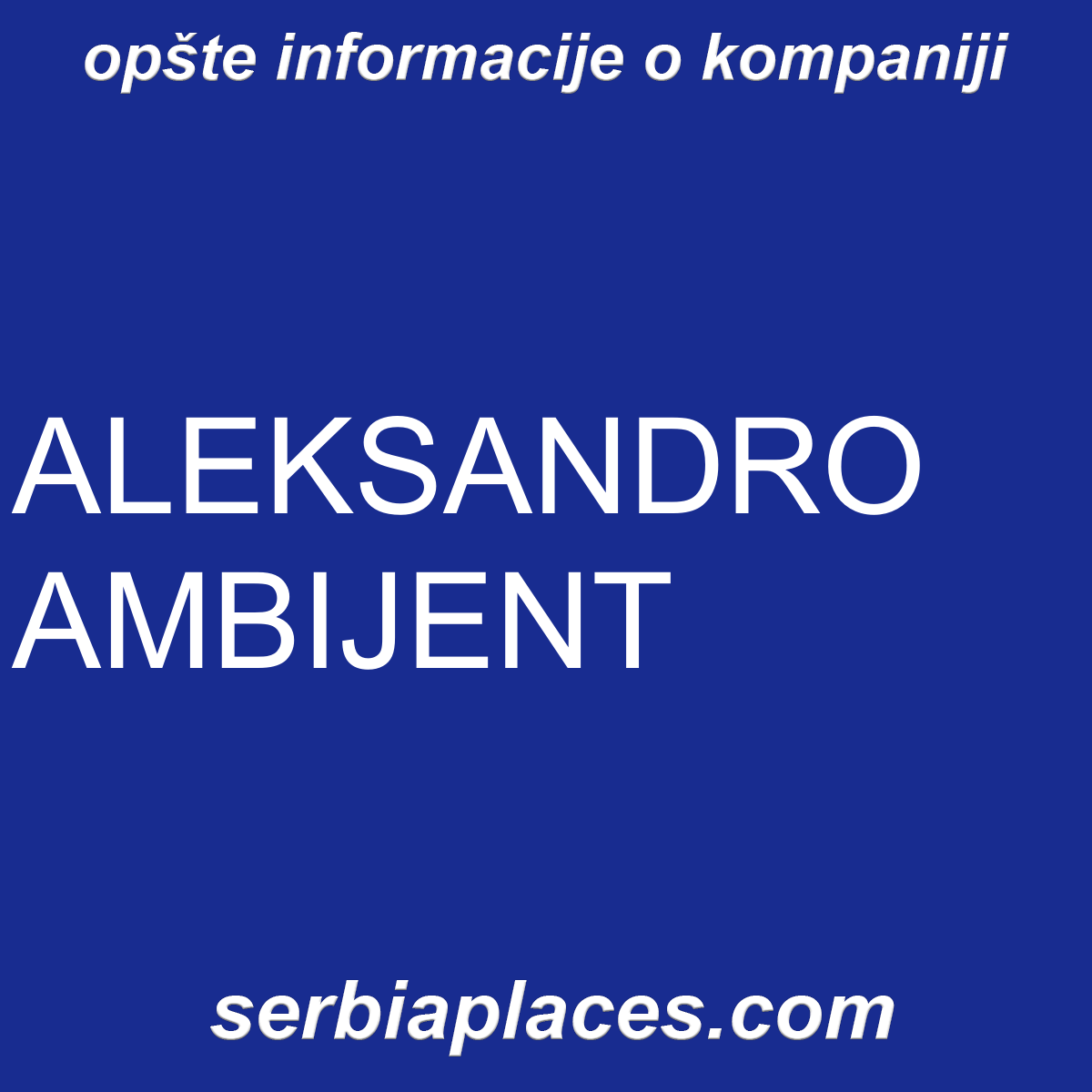 ALEKSANDRO AMBIJENT