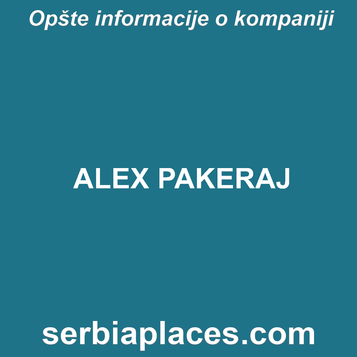 ALEX PAKERAJ
