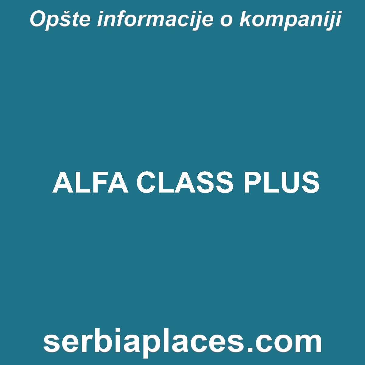 ALFA CLASS PLUS
