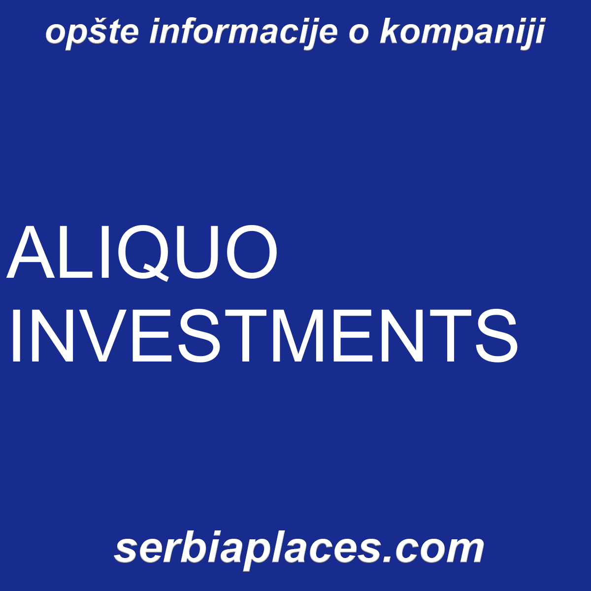 ALIQUO INVESTMENTS