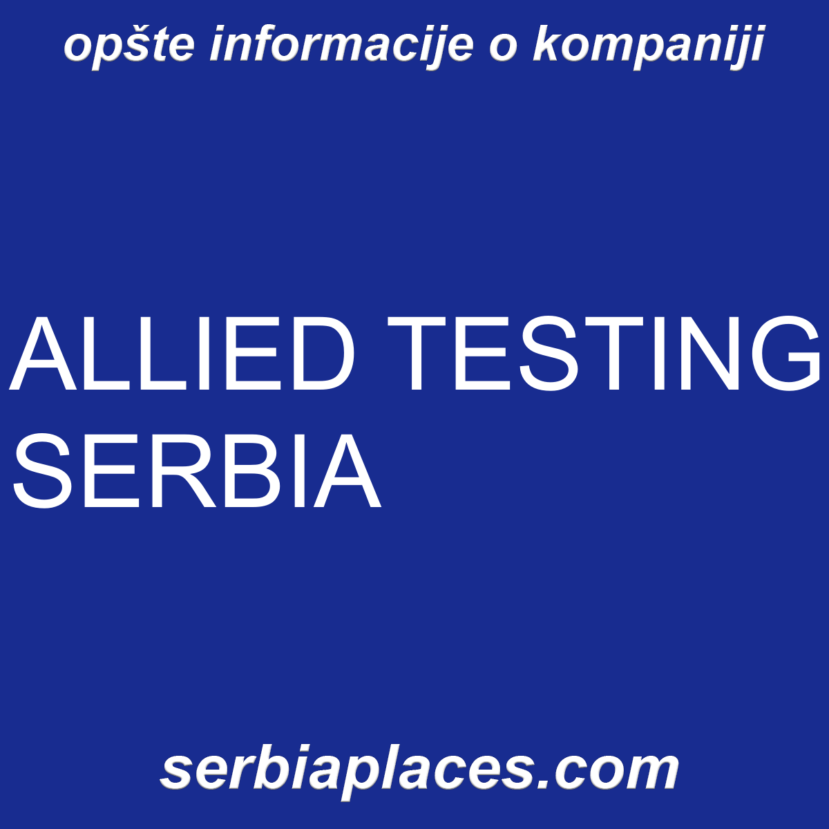 ALLIED TESTING SERBIA