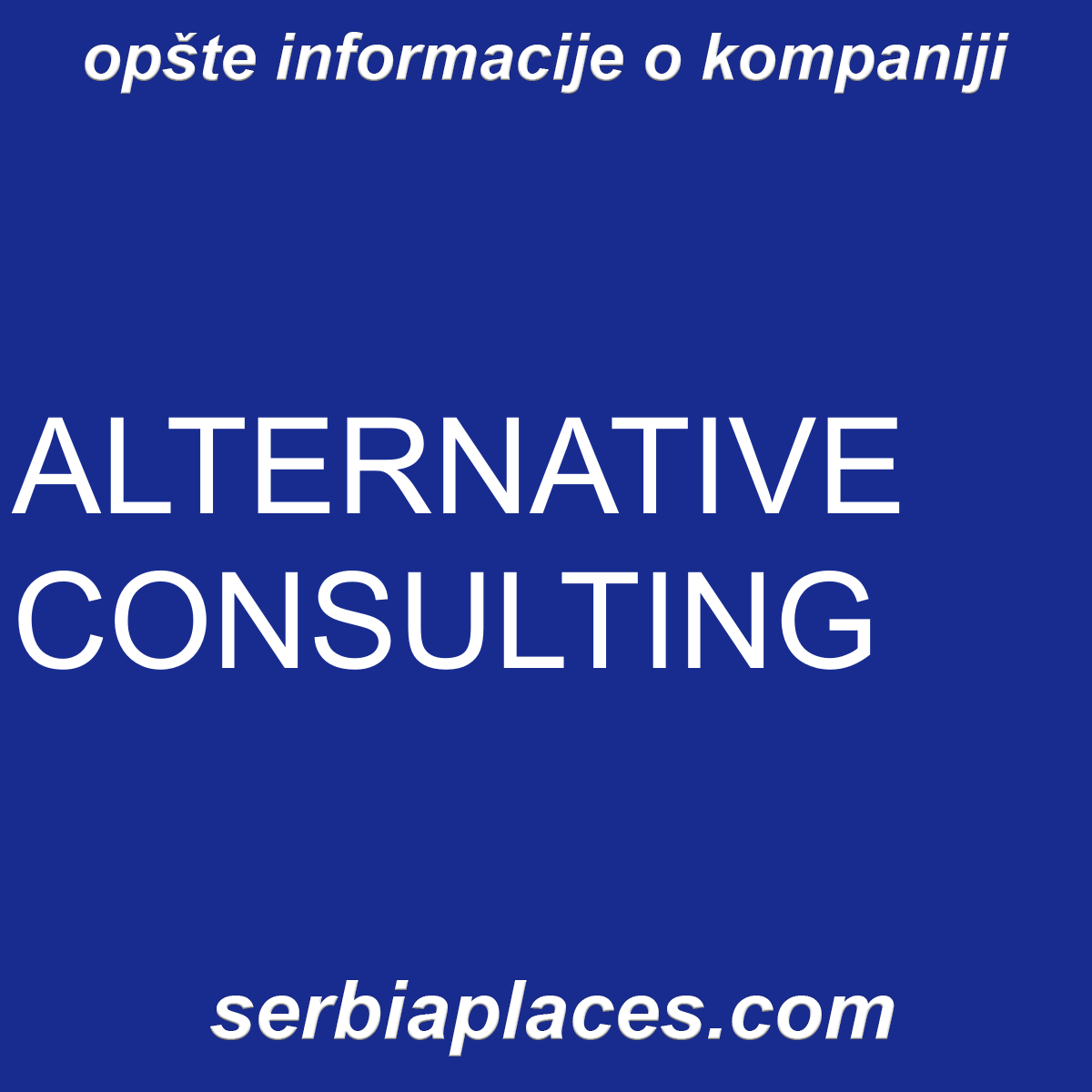 ALTERNATIVE CONSULTING