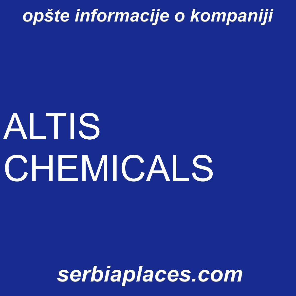 ALTIS CHEMICALS