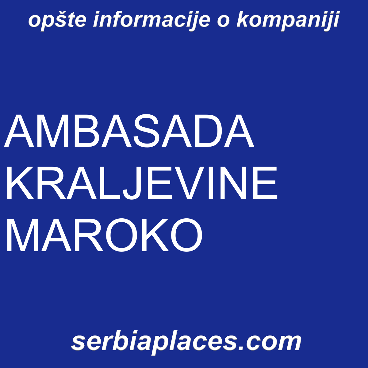 AMBASADA KRALJEVINE MAROKO