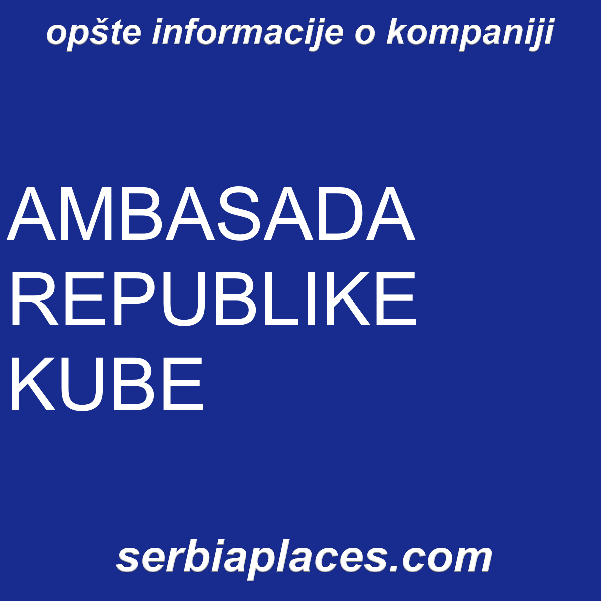 AMBASADA REPUBLIKE KUBE