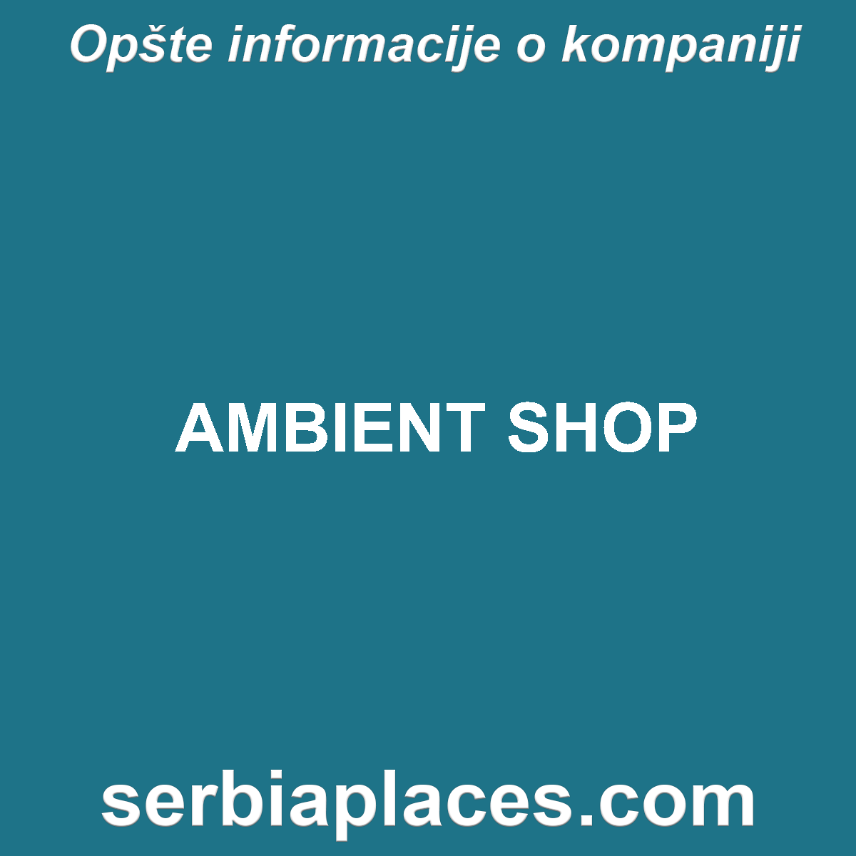 AMBIENT SHOP