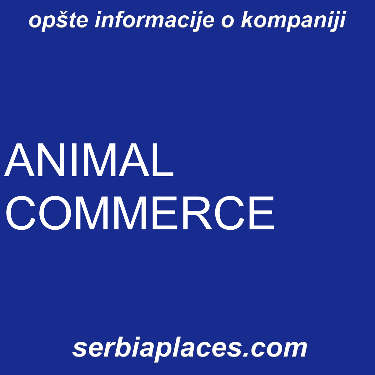 ANIMAL COMMERCE