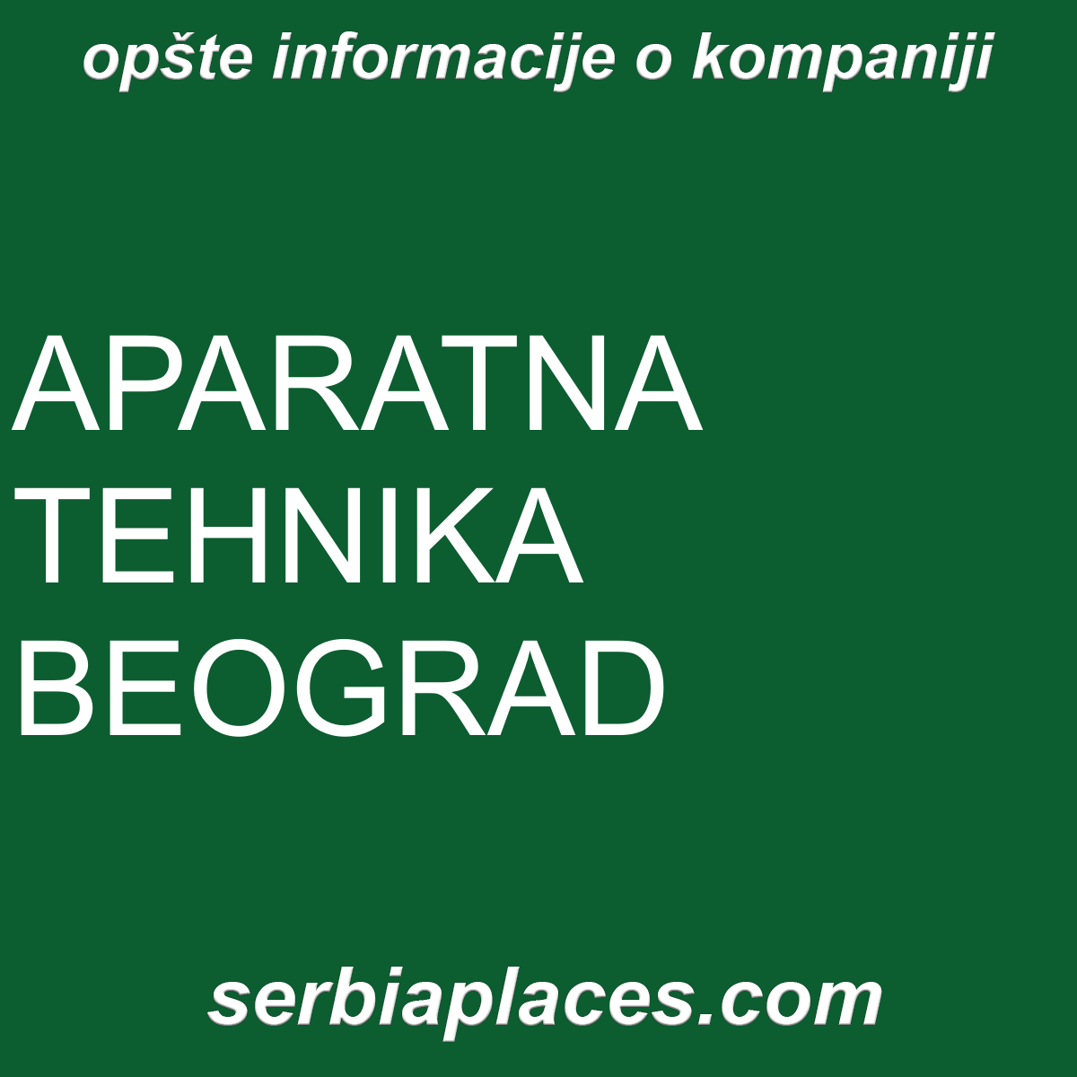APARATNA TEHNIKA BEOGRAD