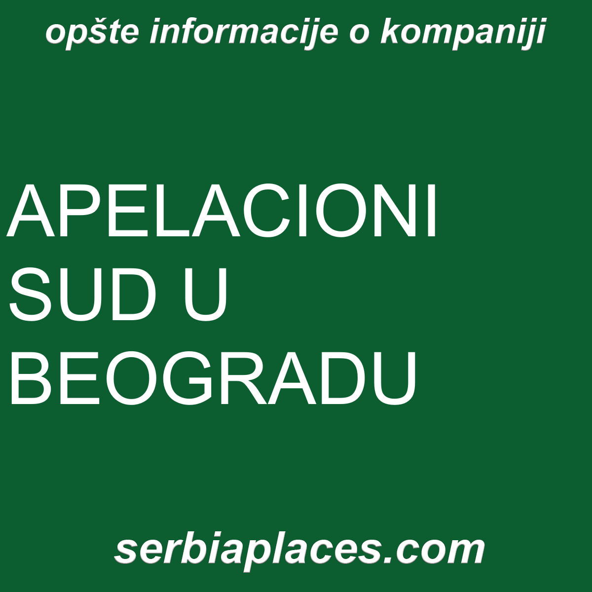 APELACIONI SUD U BEOGRADU
