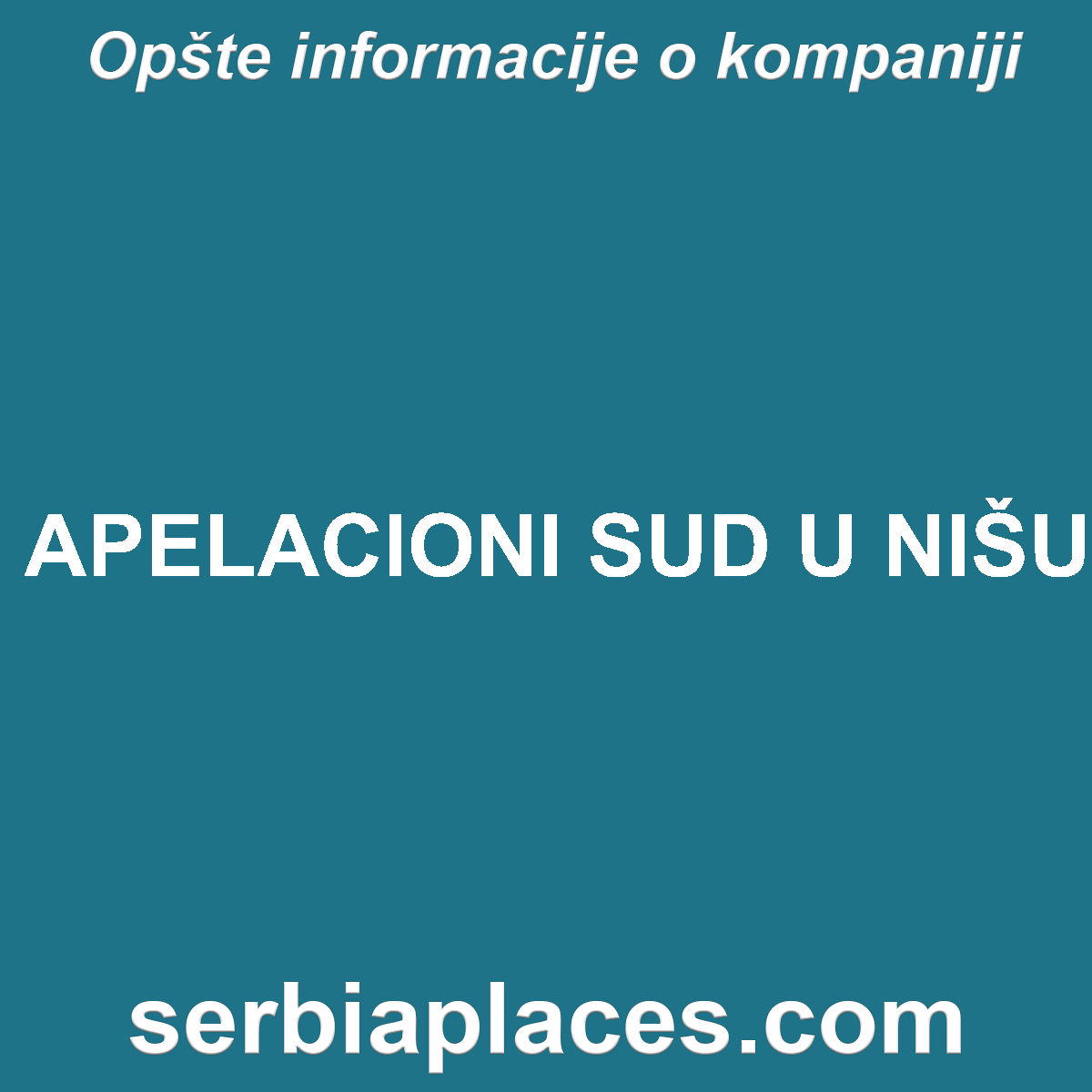 APELACIONI SUD U NIŠU