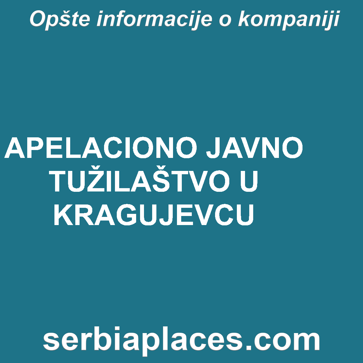 APELACIONO JAVNO TUŽILAŠTVO U KRAGUJEVCU