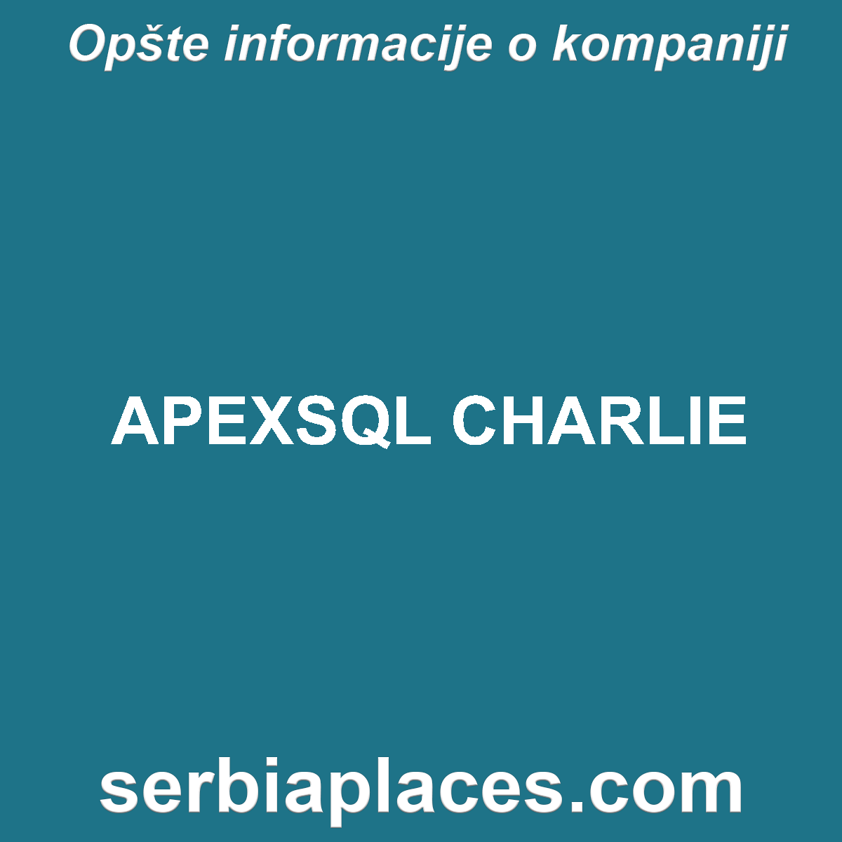 APEXSQL CHARLIE