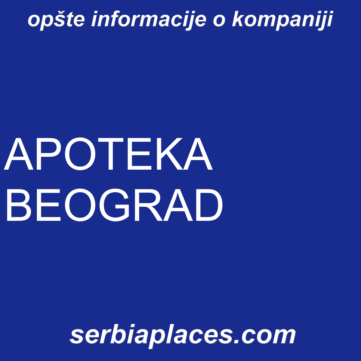 APOTEKA BEOGRAD