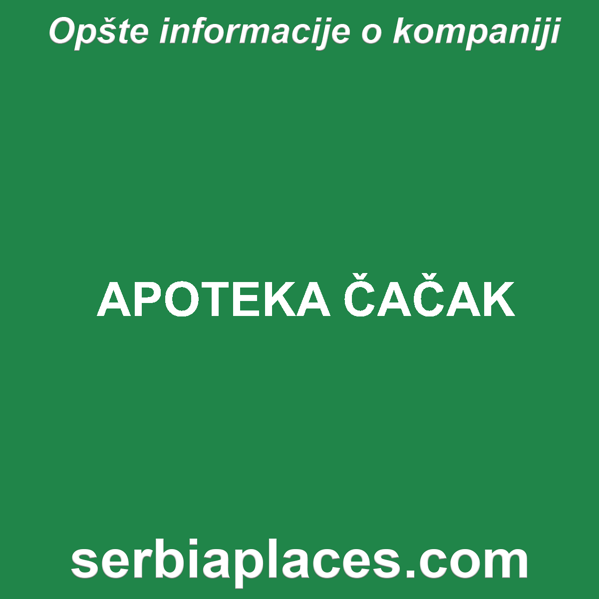 APOTEKA ČAČAK