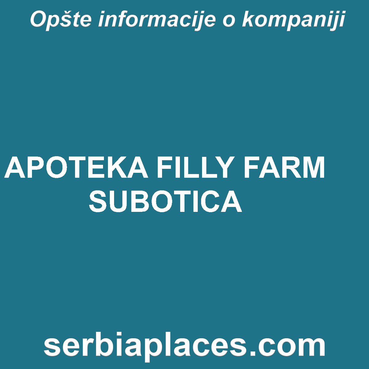 APOTEKA FILLY FARM SUBOTICA