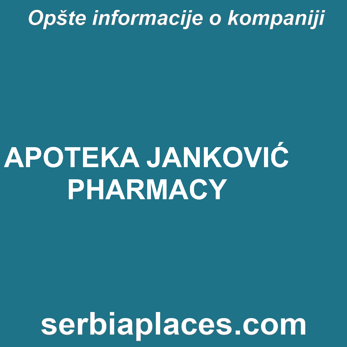 APOTEKA JANKOVIĆ PHARMACY