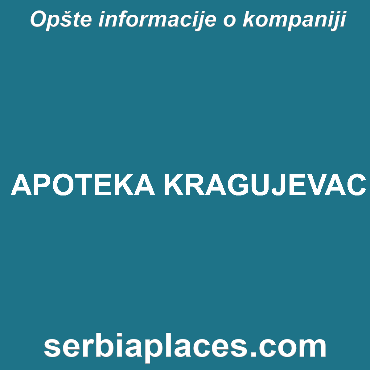 APOTEKA KRAGUJEVAC