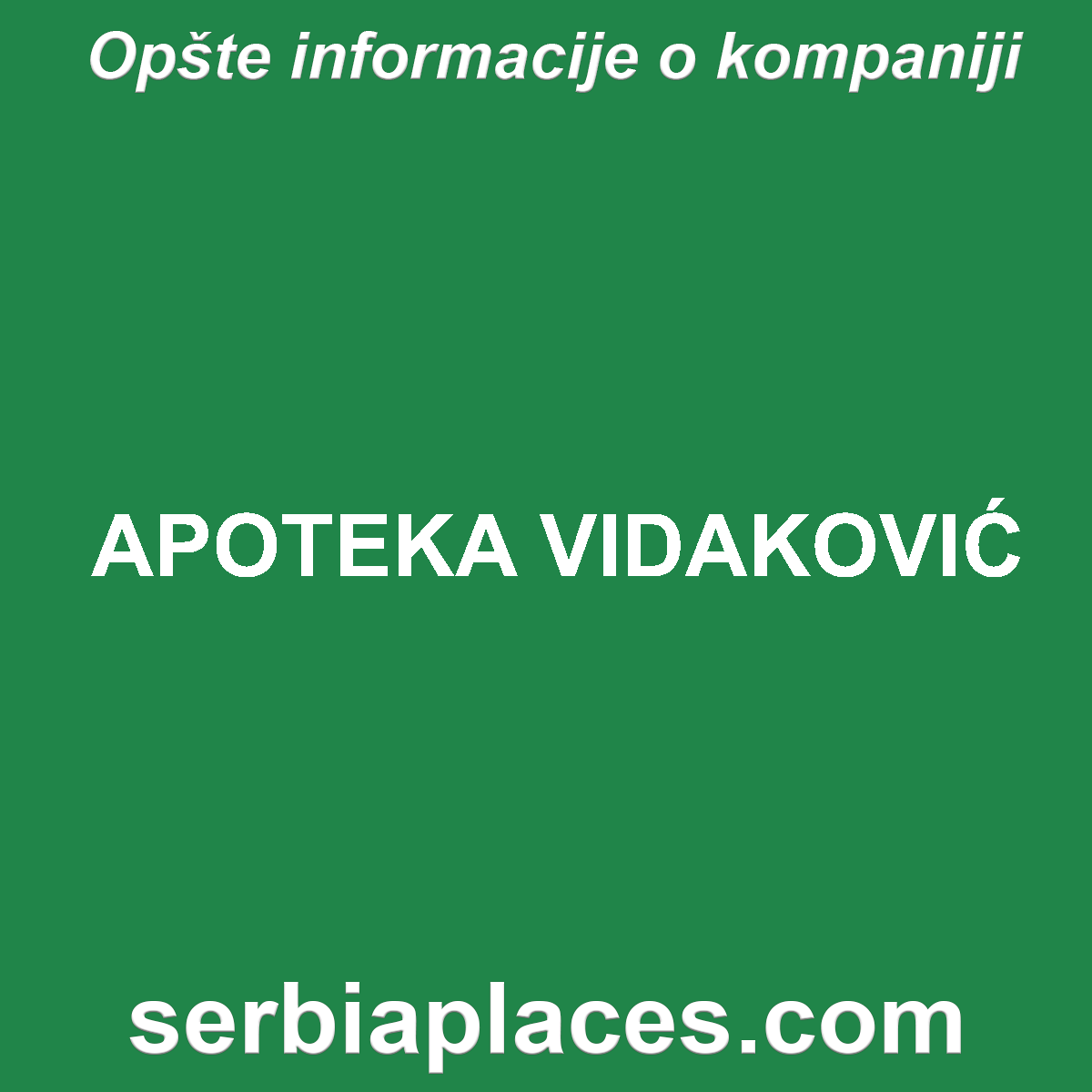 APOTEKA VIDAKOVIĆ