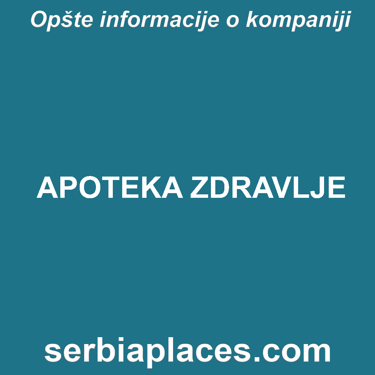 APOTEKA ZDRAVLJE