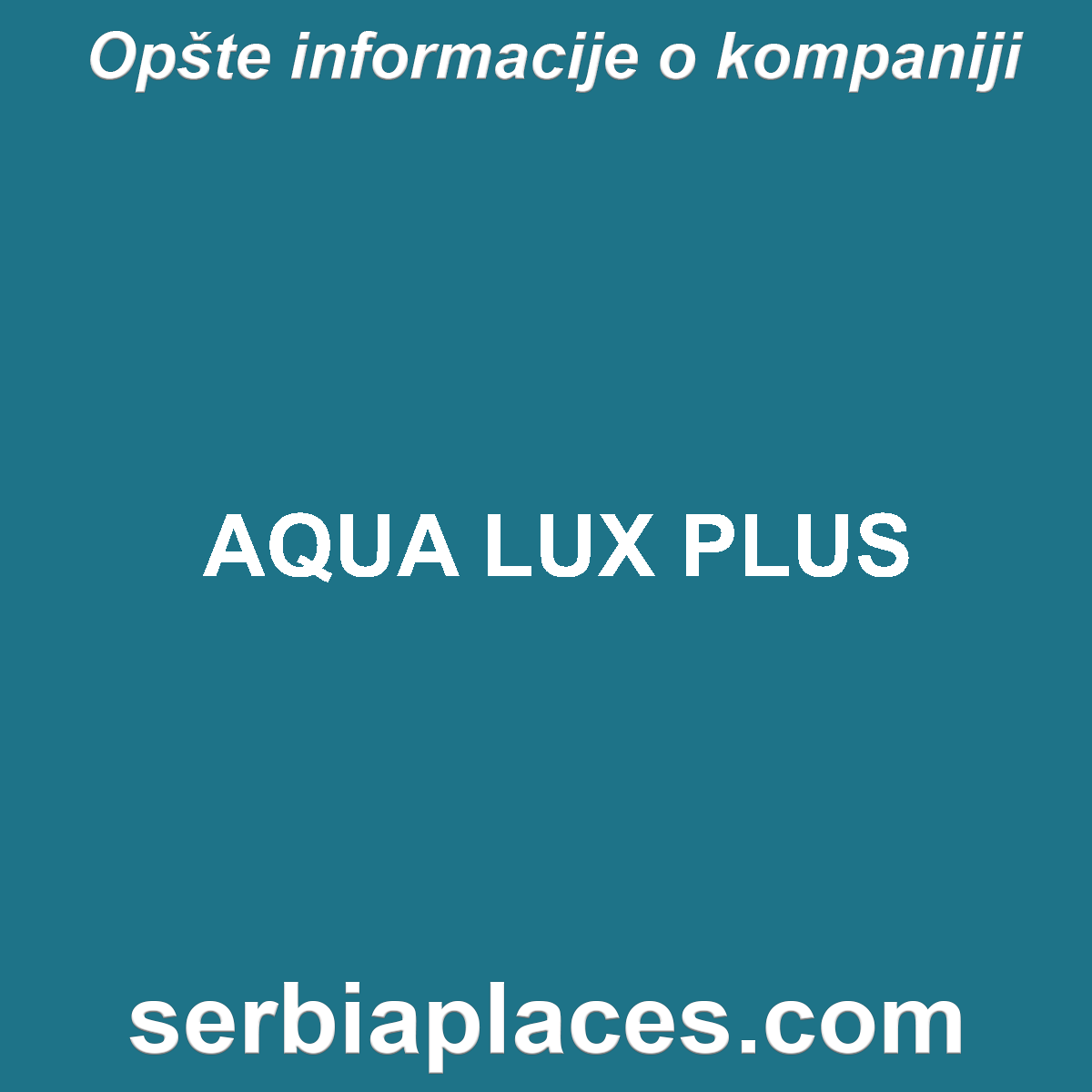 AQUA LUX PLUS