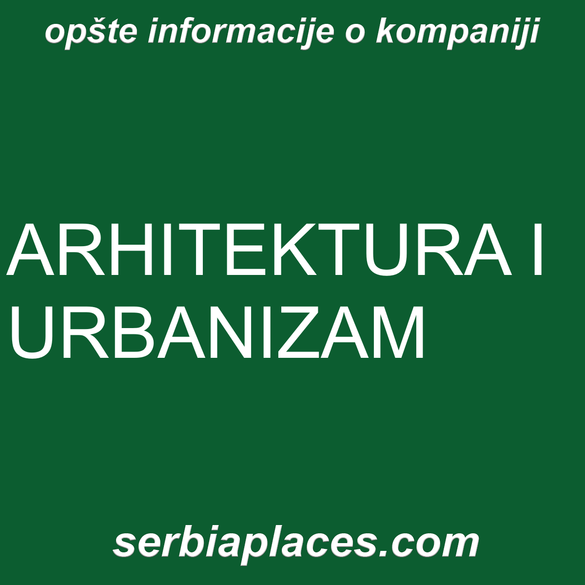 ARHITEKTURA I URBANIZAM
