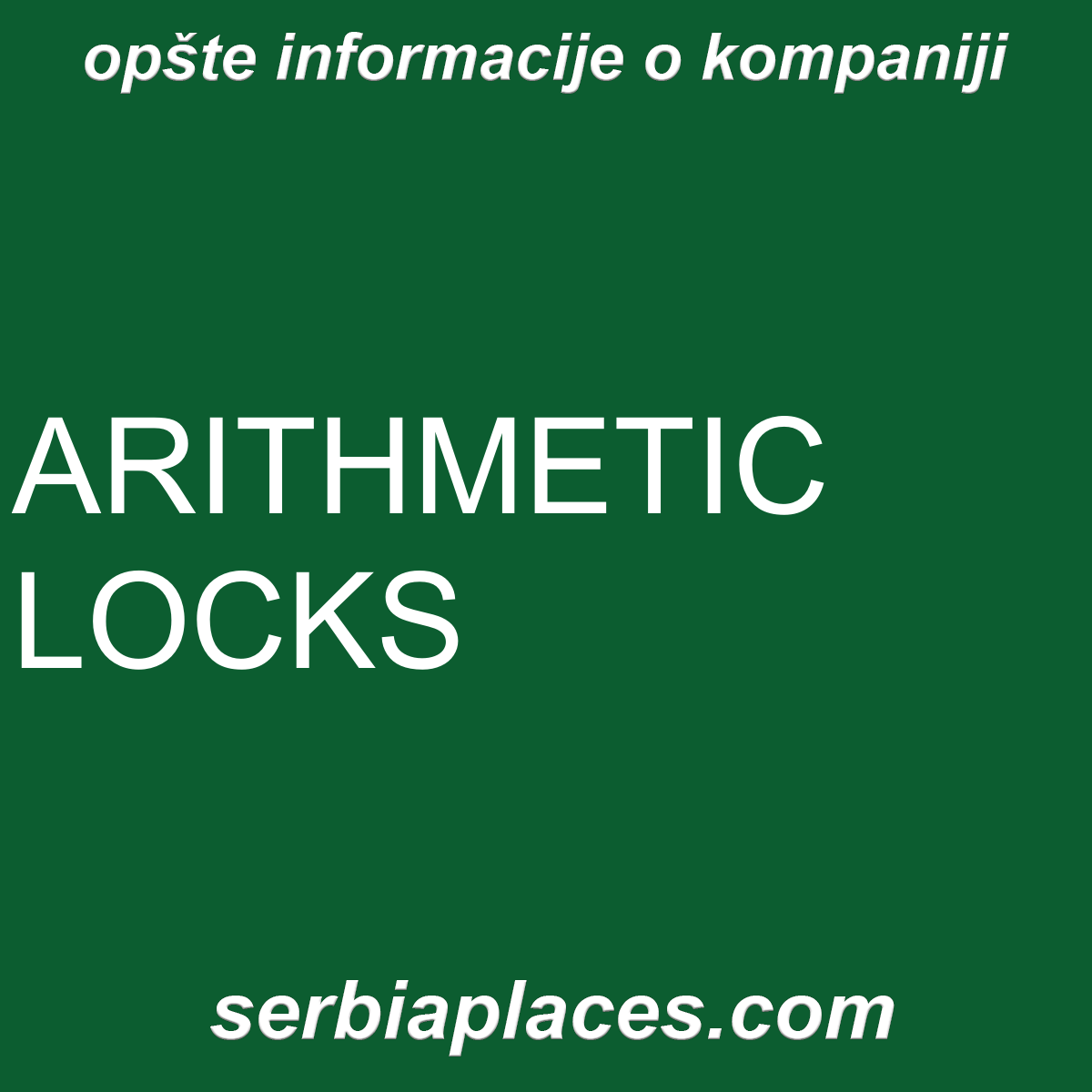 ARITHMETIC LOCKS