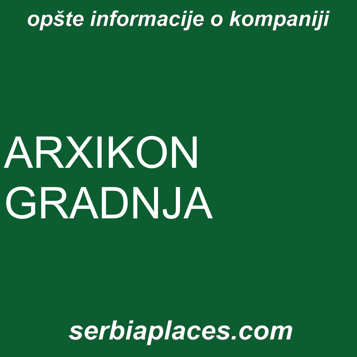 ARXIKON GRADNJA