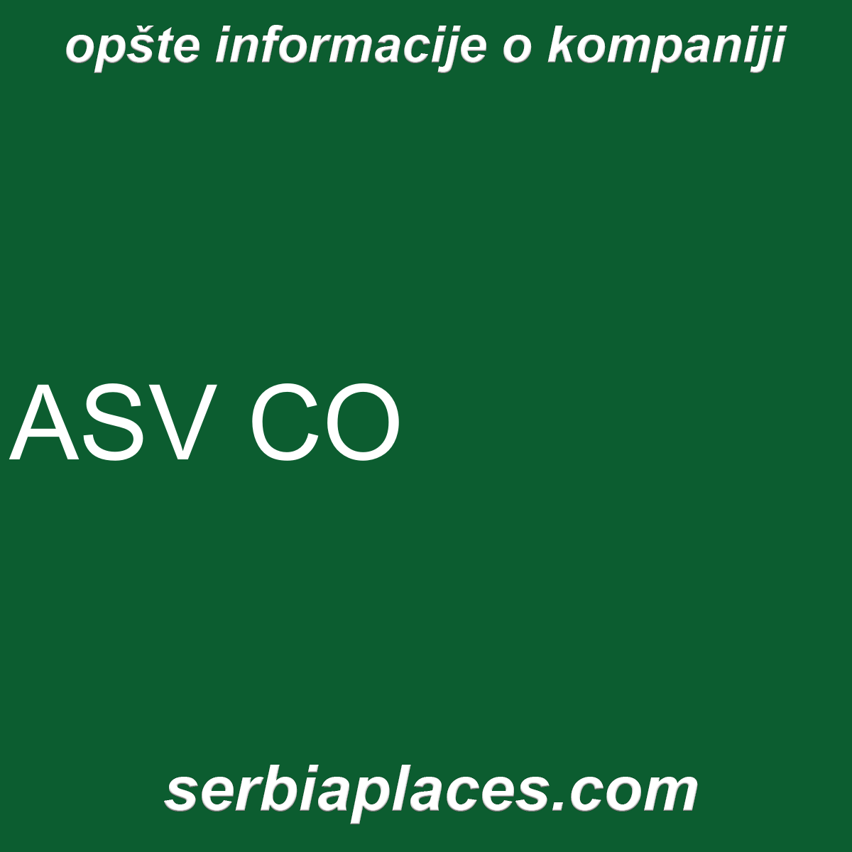 ASV CO