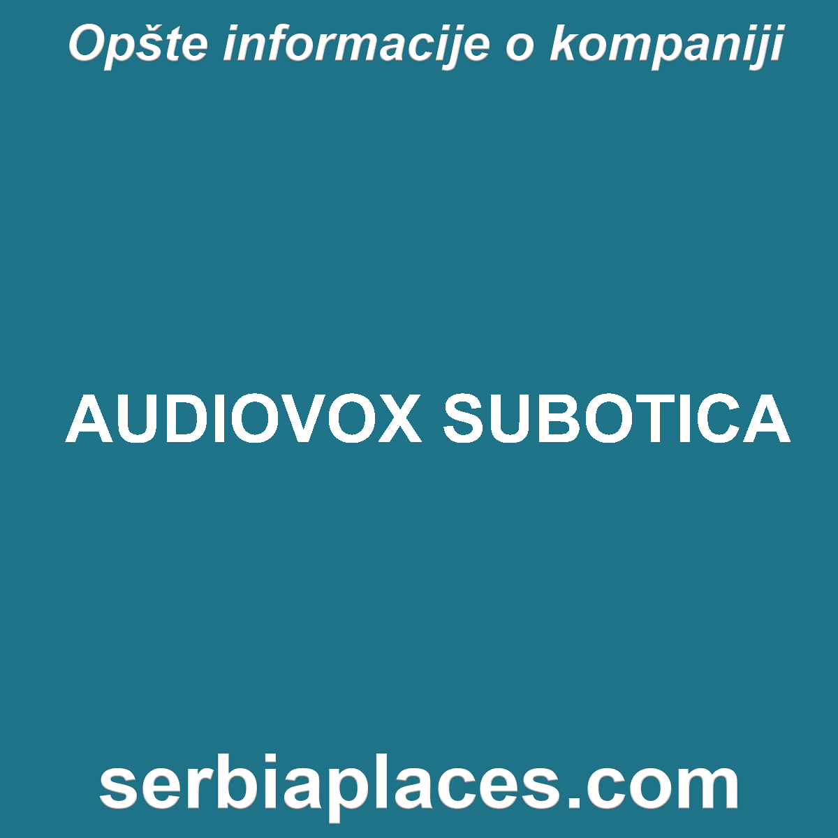AUDIOVOX SUBOTICA