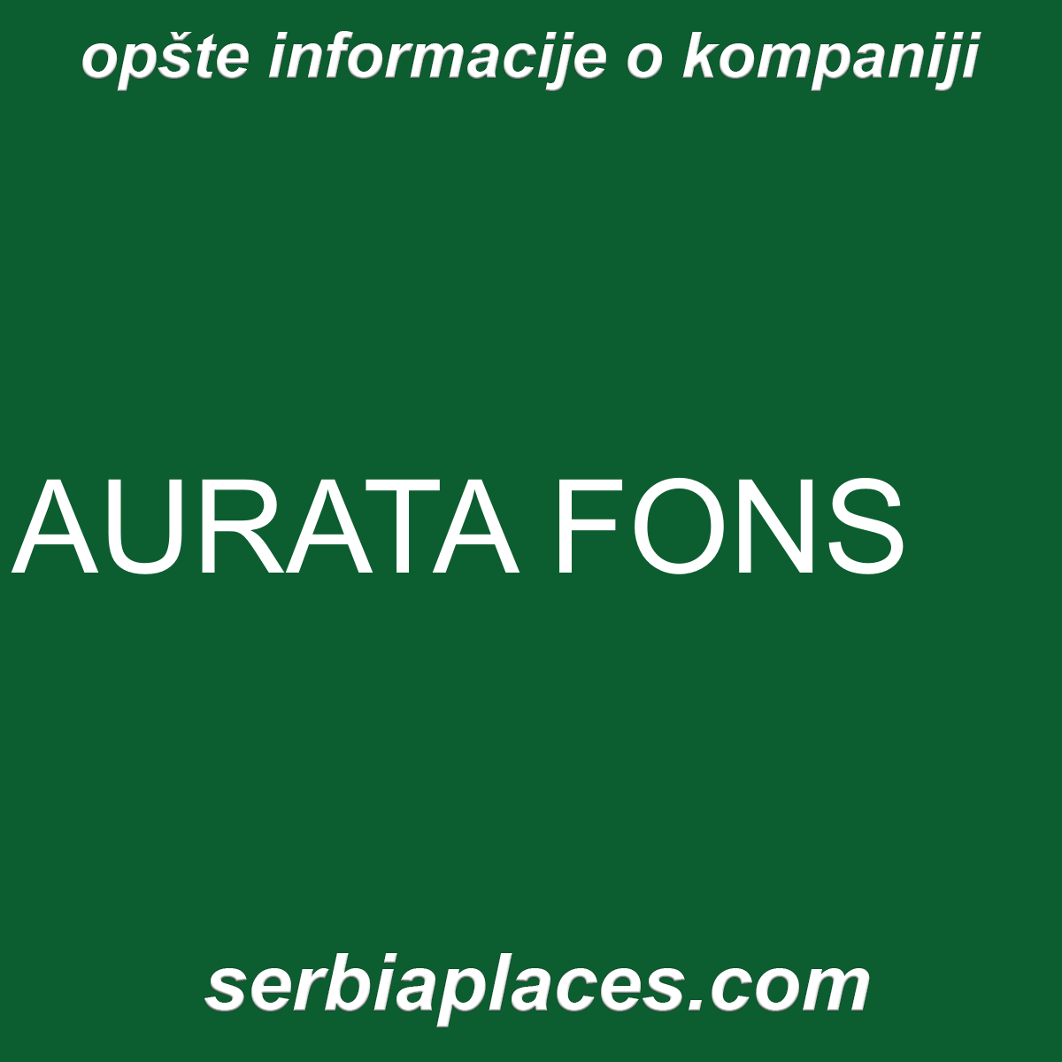 AURATA FONS