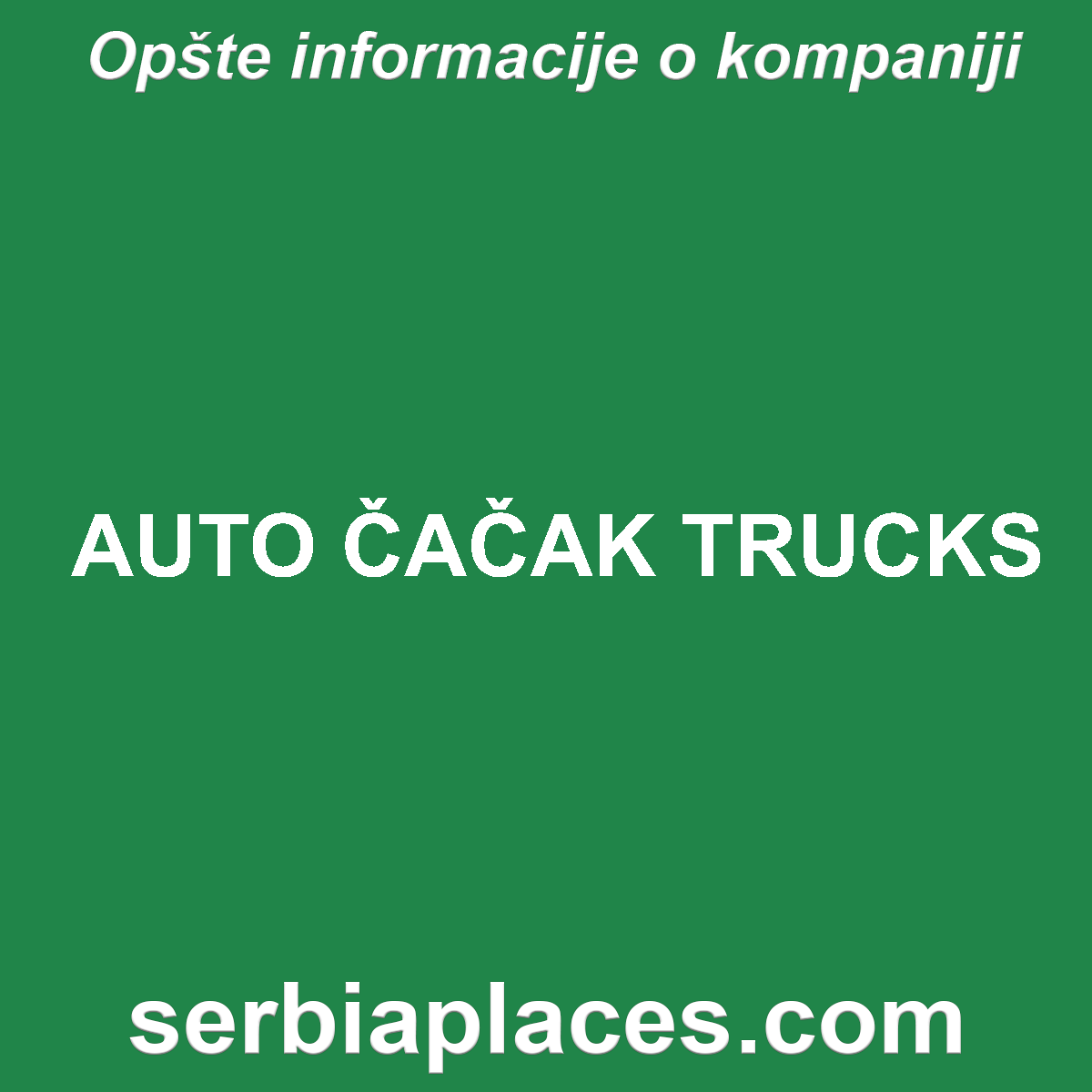 AUTO ČAČAK TRUCKS