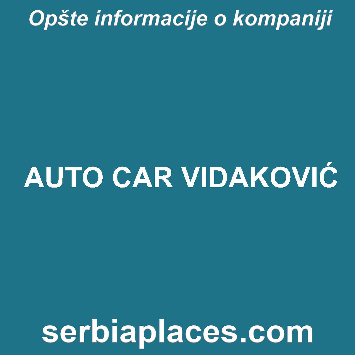 AUTO CAR VIDAKOVIĆ