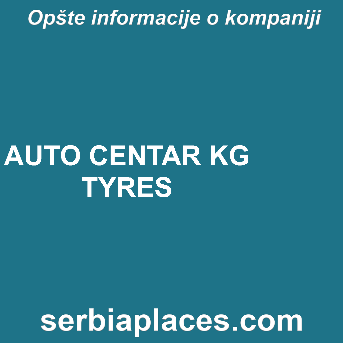 AUTO CENTAR KG TYRES