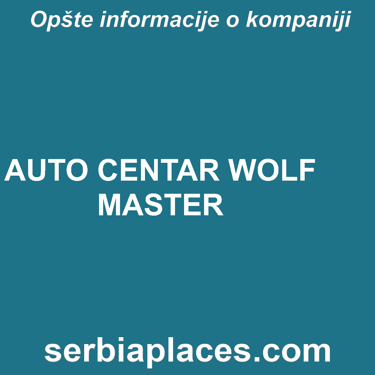 AUTO CENTAR WOLF MASTER