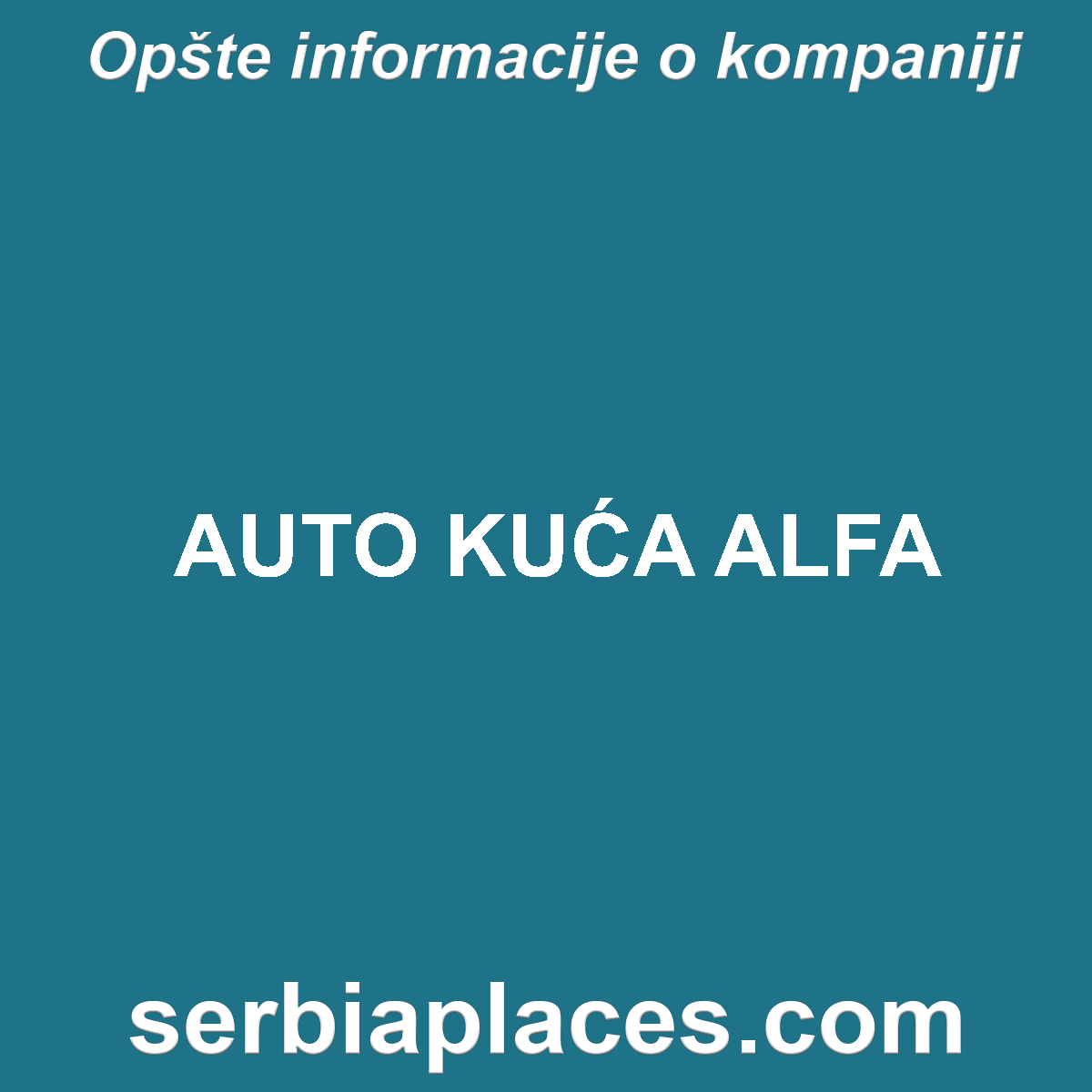 AUTO KUĆA ALFA